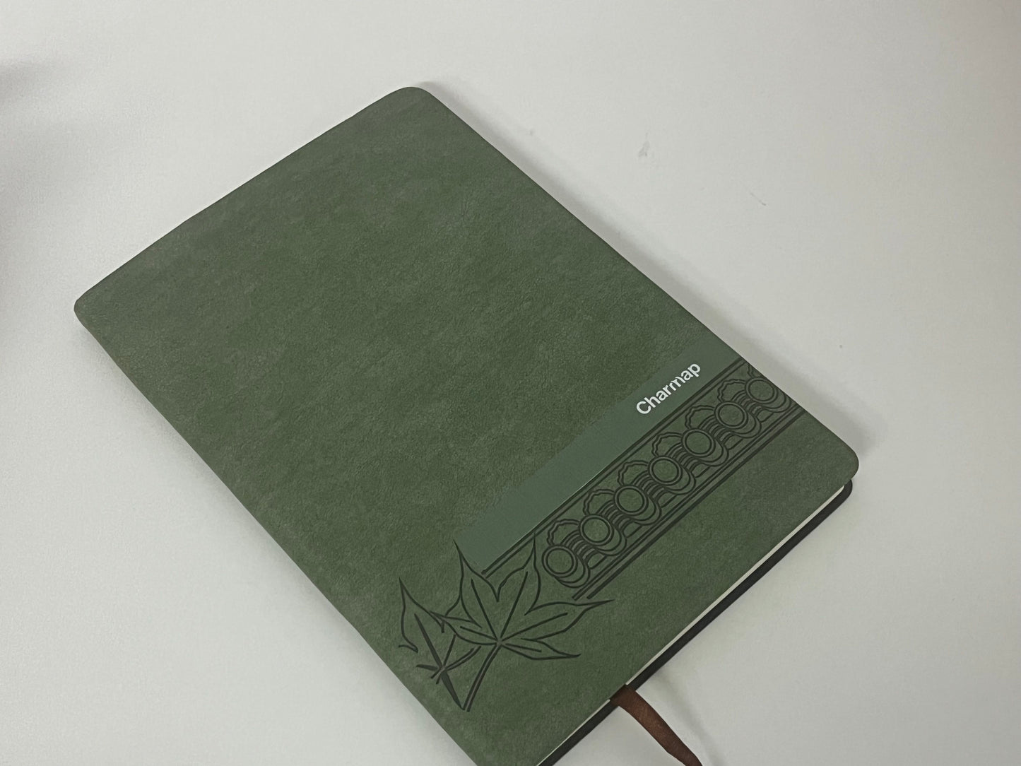 Charmap Retro Maple Leaf Pattern Notebook High-Quality Writing Item