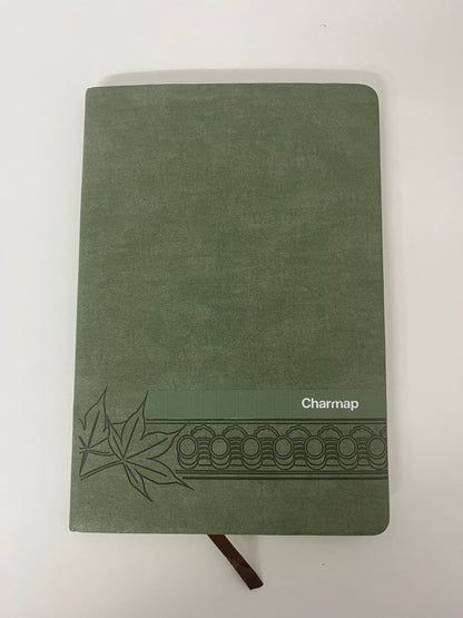 Charmap Retro Maple Leaf Pattern Notebook High-Quality Writing Item