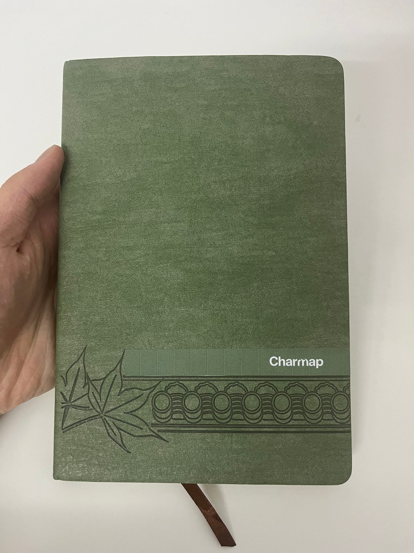 Charmap Retro Maple Leaf Pattern Notebook High-Quality Writing Item