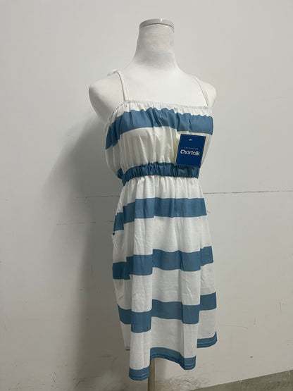Chartalk Dresses Women's Summer Short Dress Spaghetti Strap Ruched Bust Beach Cami Dresses