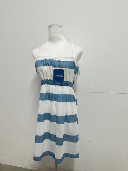 Chartalk Dresses Women's Summer Short Dress Spaghetti Strap Ruched Bust Beach Cami Dresses