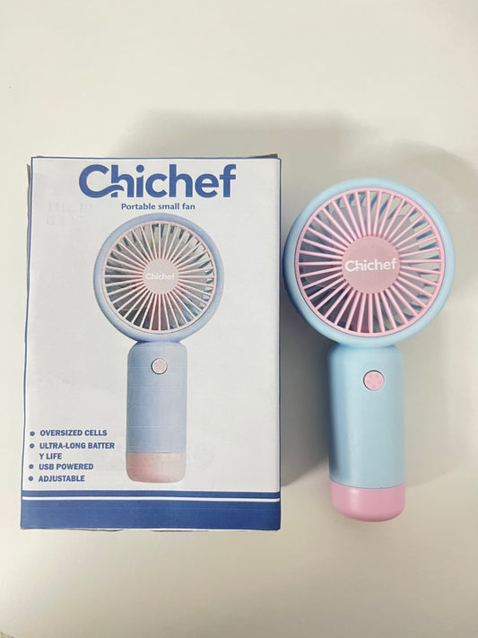 【Chichef Two-Tone Portable Electric Fan】—— Compact Cooling Companion for On-the-Go