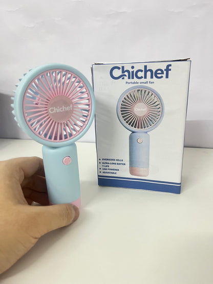 【Chichef Two-Tone Portable Electric Fan】—— Compact Cooling Companion for On-the-Go
