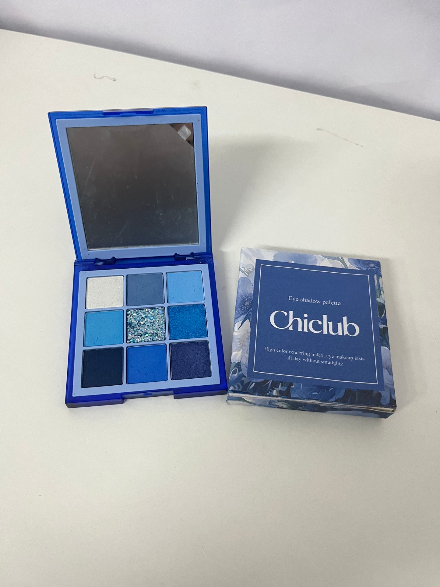 Chiclub 9-Color Blue Eyeshadow Palette - Unlock Cool & Advanced Eye Looks, A Must-Have for Creative Makeup