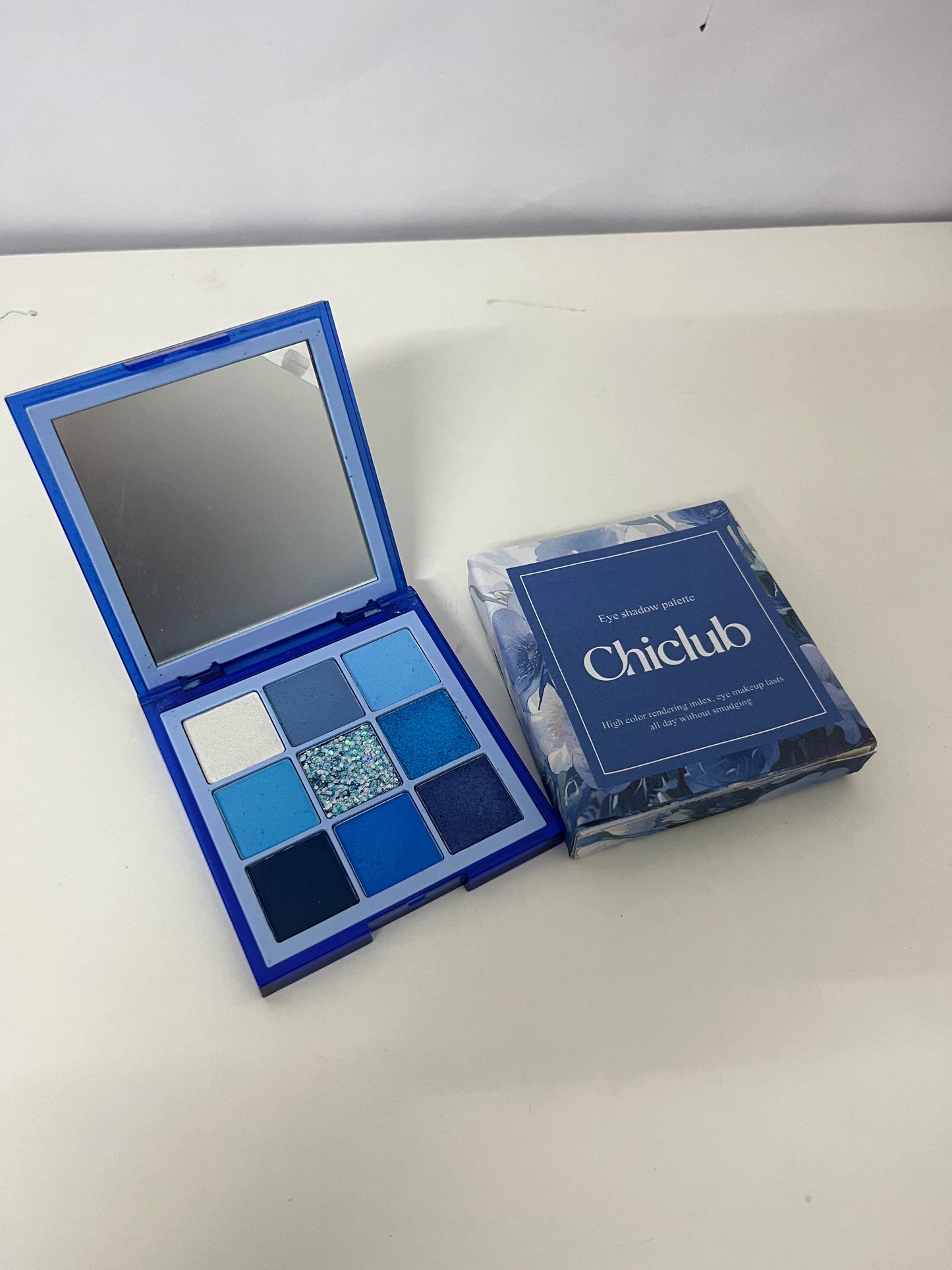 Chiclub 9-Color Blue Eyeshadow Palette - Unlock Cool & Advanced Eye Looks, A Must-Have for Creative Makeup