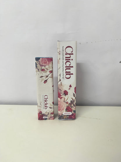 Chiclub Vintage Floral Matte Lipstick | Long-Lasting Pigmented, Silky Matte, Niche High-End Look