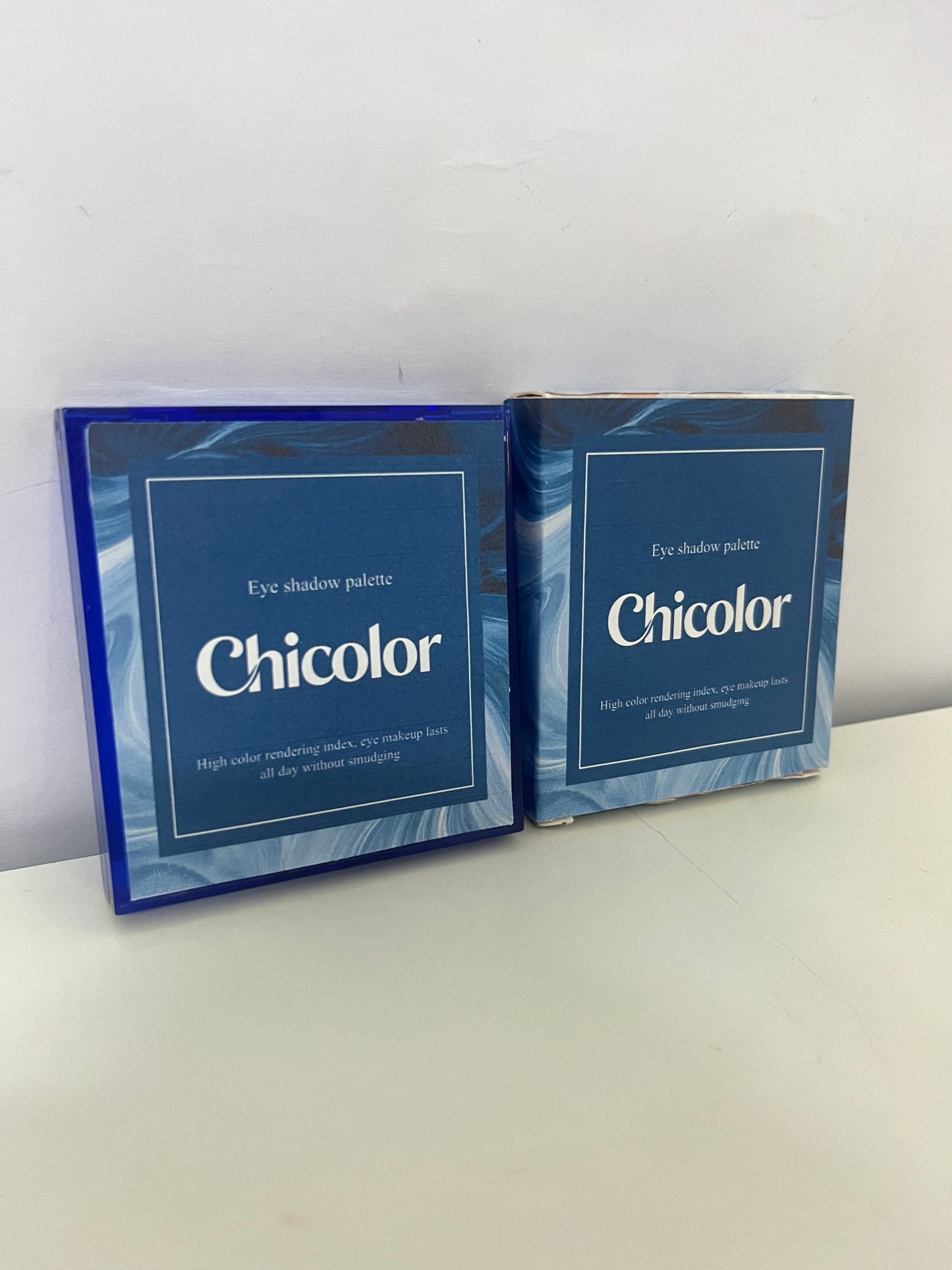 Chicolor 9-Color Blue Eyeshadow Palette High Pigmentation Long-Lasting A Creative Choice for Eye Makeup Personalities