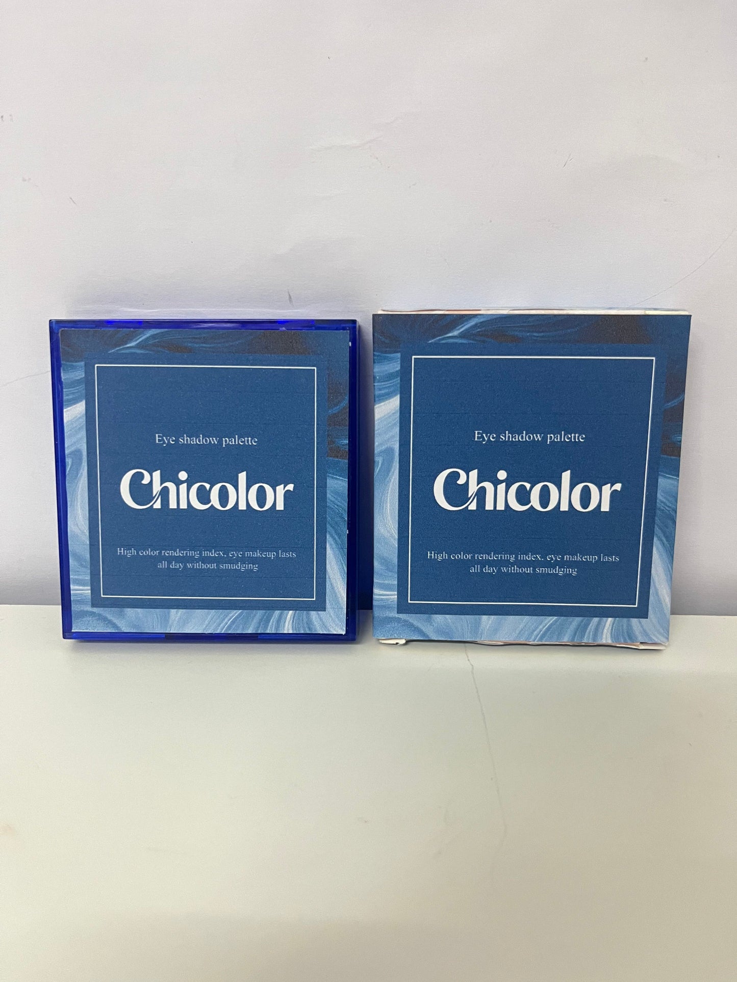 Chicolor 9-Color Blue Eyeshadow Palette High Pigmentation Long-Lasting A Creative Choice for Eye Makeup Personalities