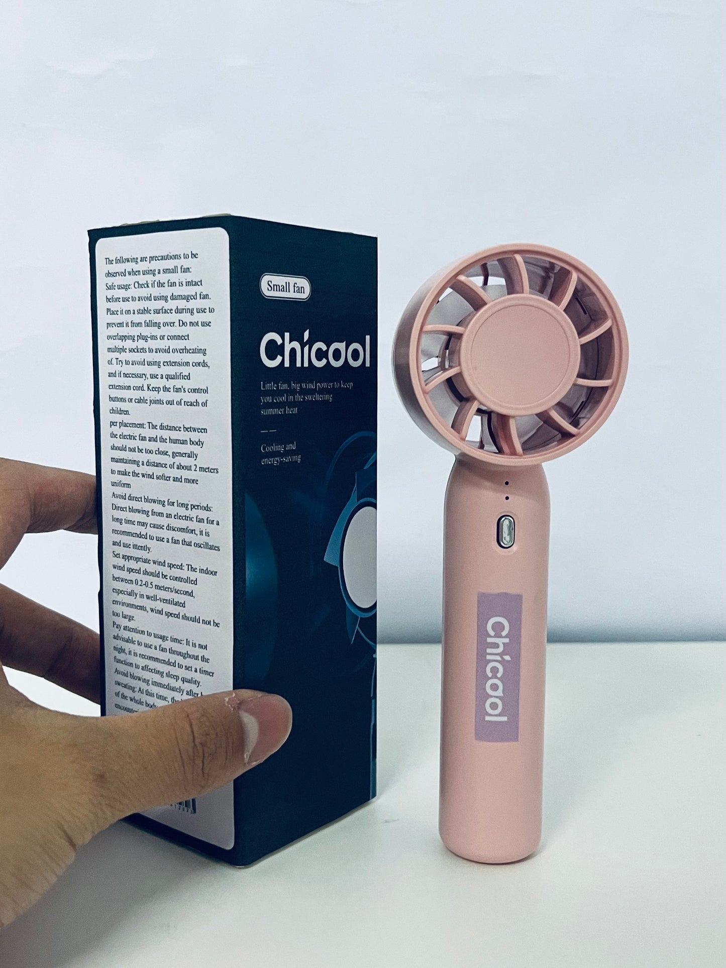 【Chicool Portable Handheld Fan - Your Summer Cooling Essential, Big Wind Power in a Small Body】