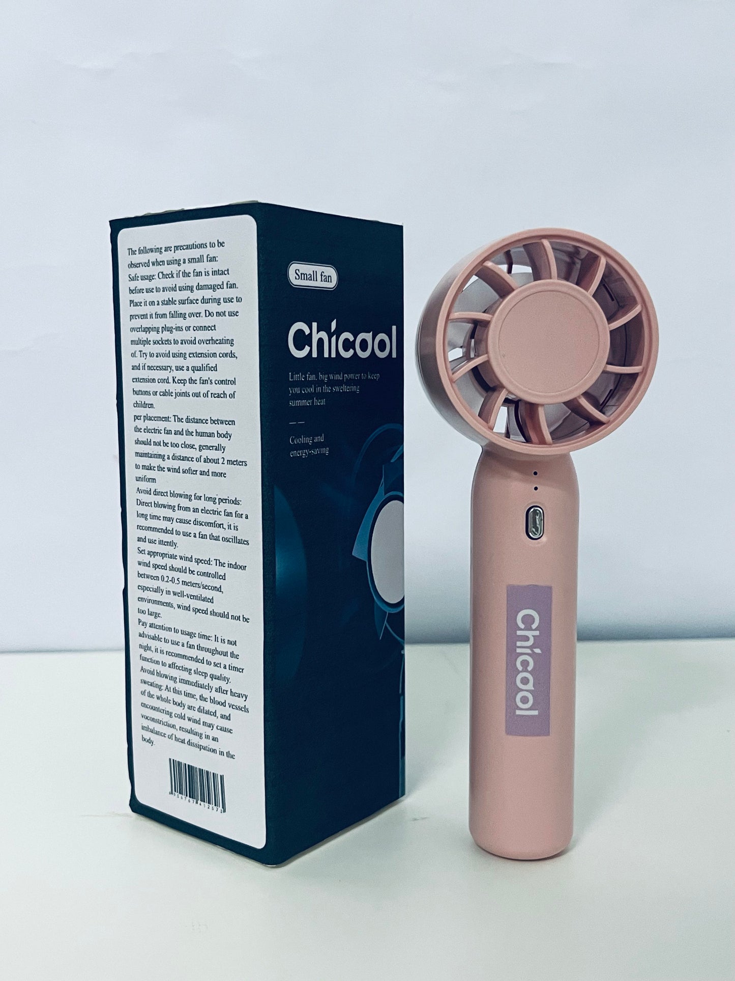 【Chicool Portable Handheld Fan - Your Summer Cooling Essential, Big Wind Power in a Small Body】