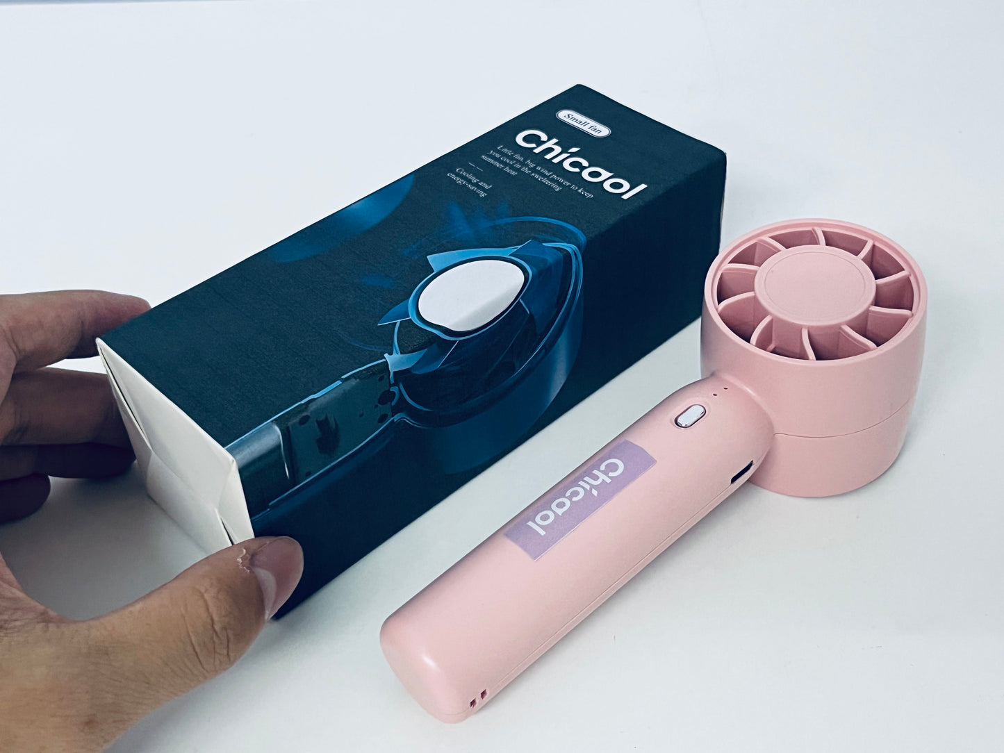 【Chicool Portable Handheld Fan - Your Summer Cooling Essential, Big Wind Power in a Small Body】