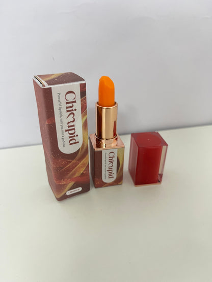Chicupid Satin Finish Orange Lipstick (Long-Wearing, 3.5g)