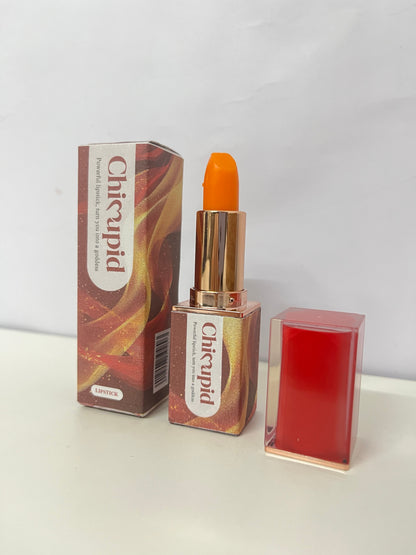 Chicupid Satin Finish Orange Lipstick (Long-Wearing, 3.5g)