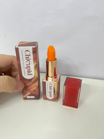 Chicupid Satin Finish Orange Lipstick (Long-Wearing, 3.5g)