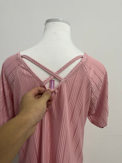 Childeer Women's Summer Sexy  Collar Button Ribbed Short Sleeved Knitted Slim Fitting Dress