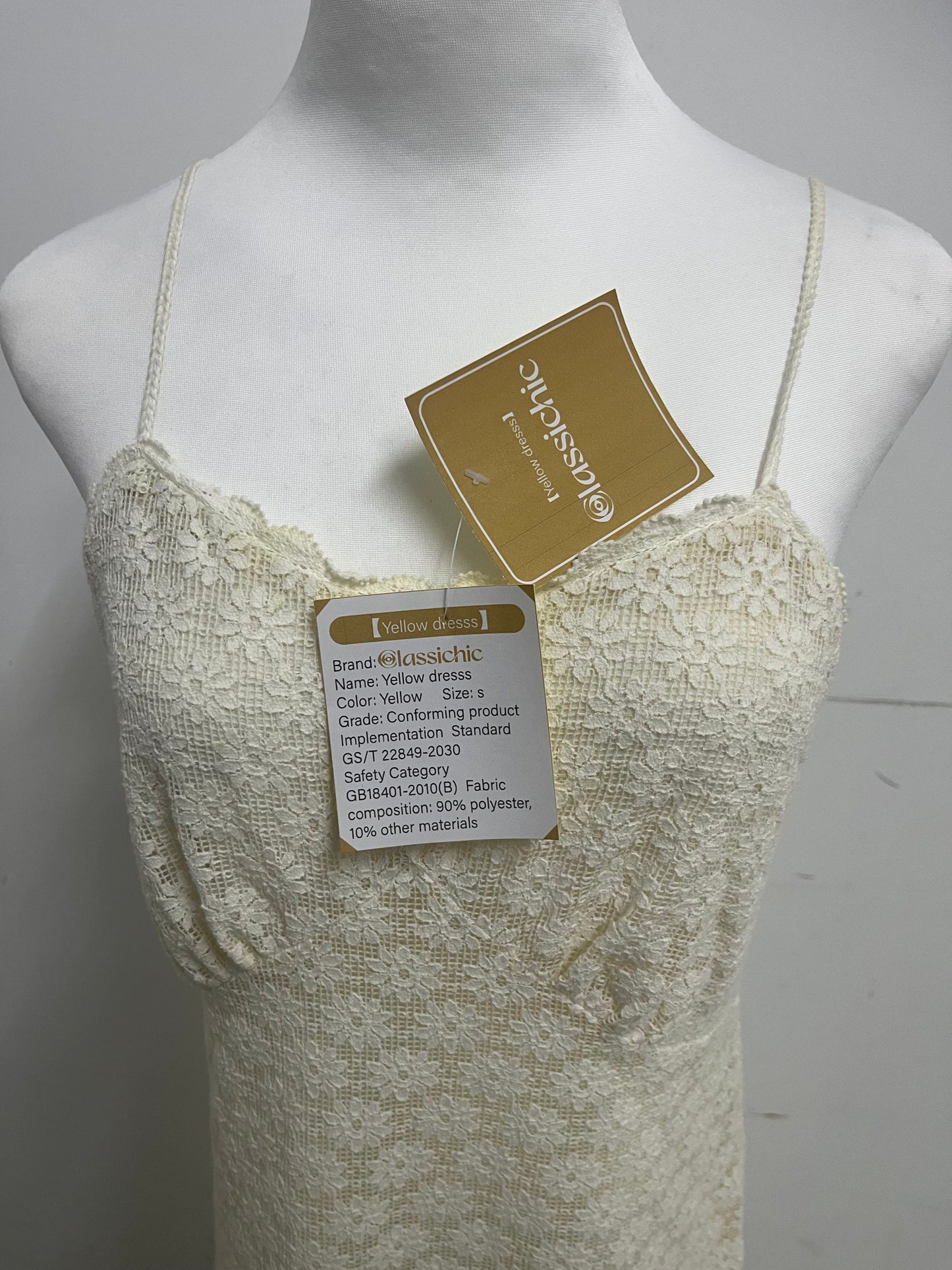 Classichic Yellow Skirt - Slim Fit Midi with Intricate Floral Lace Design