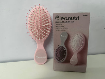 【Cleanutri Mini Cushion Hairbrush】—— Portable Detangling & Scalp Massage Companion