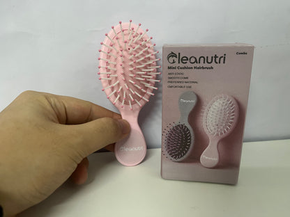 【Cleanutri Mini Cushion Hairbrush】—— Portable Detangling & Scalp Massage Companion
