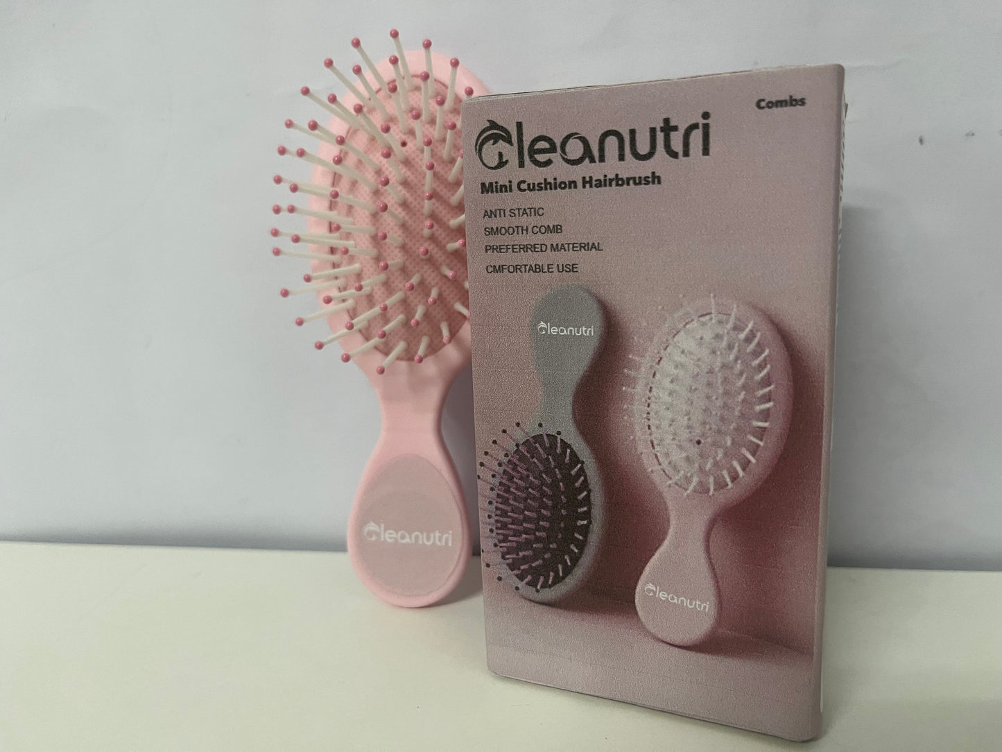 【Cleanutri Mini Cushion Hairbrush】—— Portable Detangling & Scalp Massage Companion