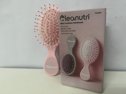 【Cleanutri Mini Cushion Hairbrush】—— Portable Detangling & Scalp Massage Companion