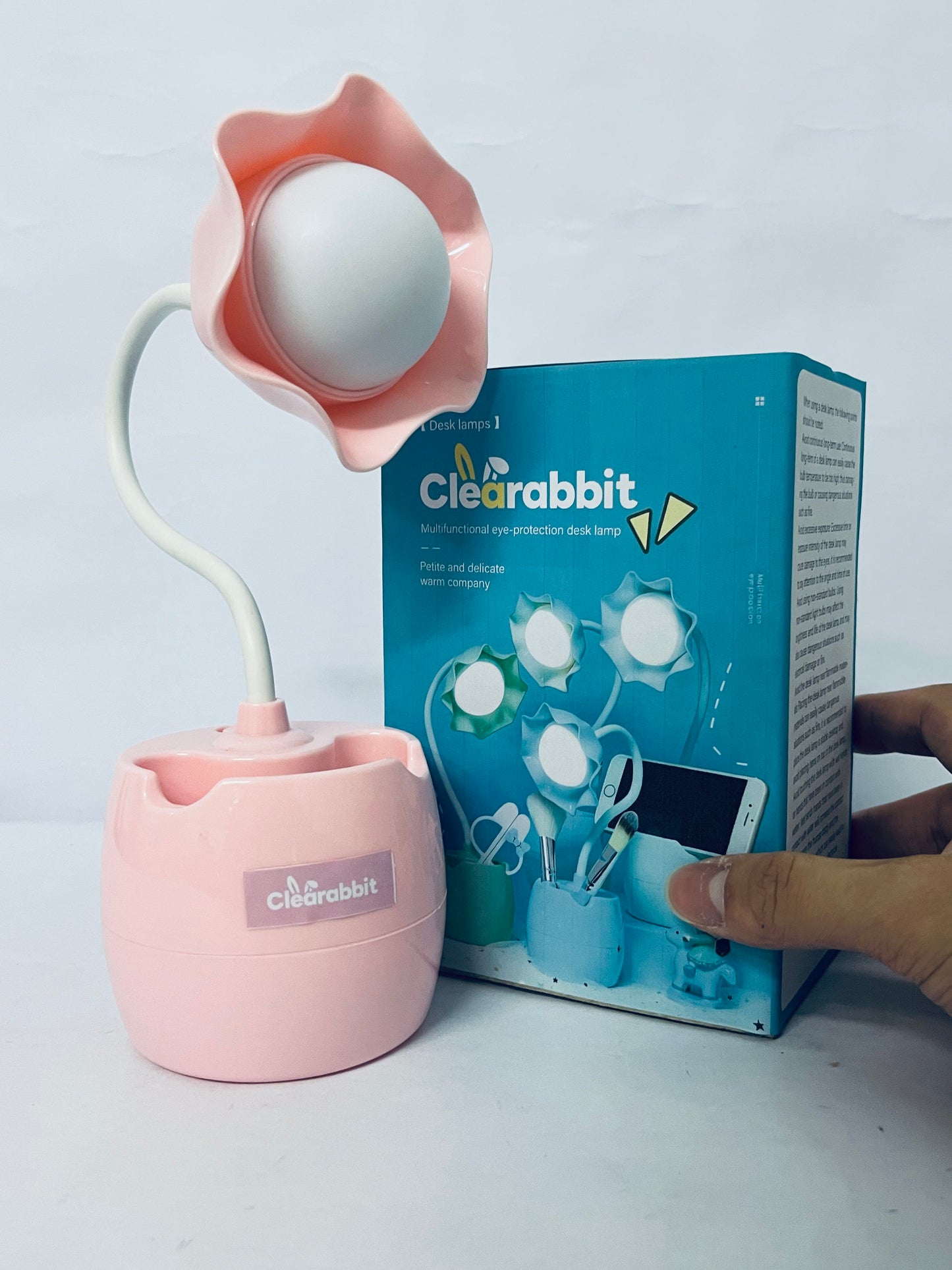 Clearabbit Luminaries Flower Desk Lamp for Bedroom,‎ LED Bedside Lamp Flexible Silicone Gooseneck Nightstand Lamp for Living Room Office Reading Kids Gift