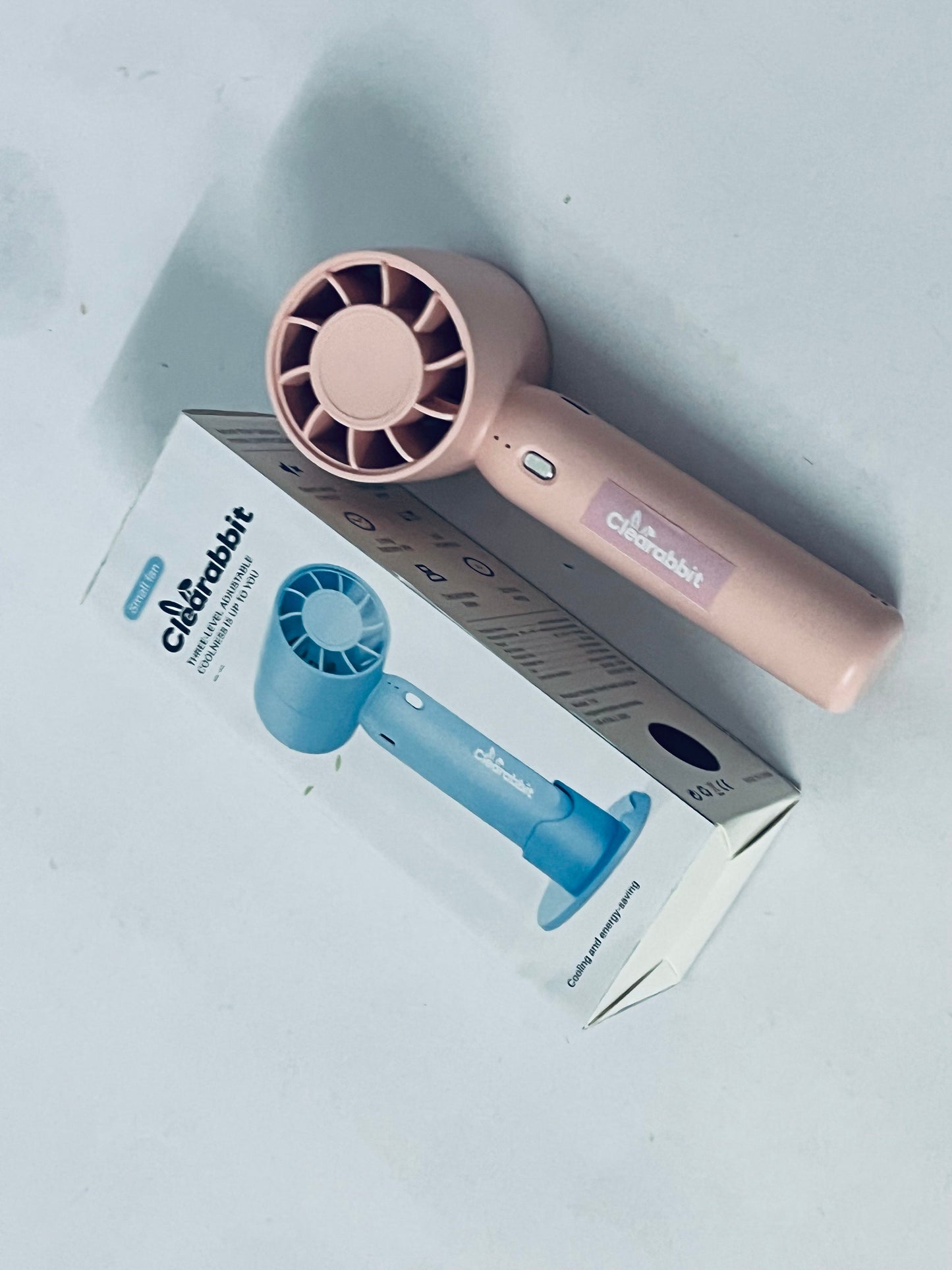 Clearabbit Electric fans Mini Portable Fan, USB Personal Handheld Fan with 3-Speed Cooling Wind Rechargeable Battery Operated Mini Pocket Design for Desktop/Travel/Outdoor/Vacation/Concerts