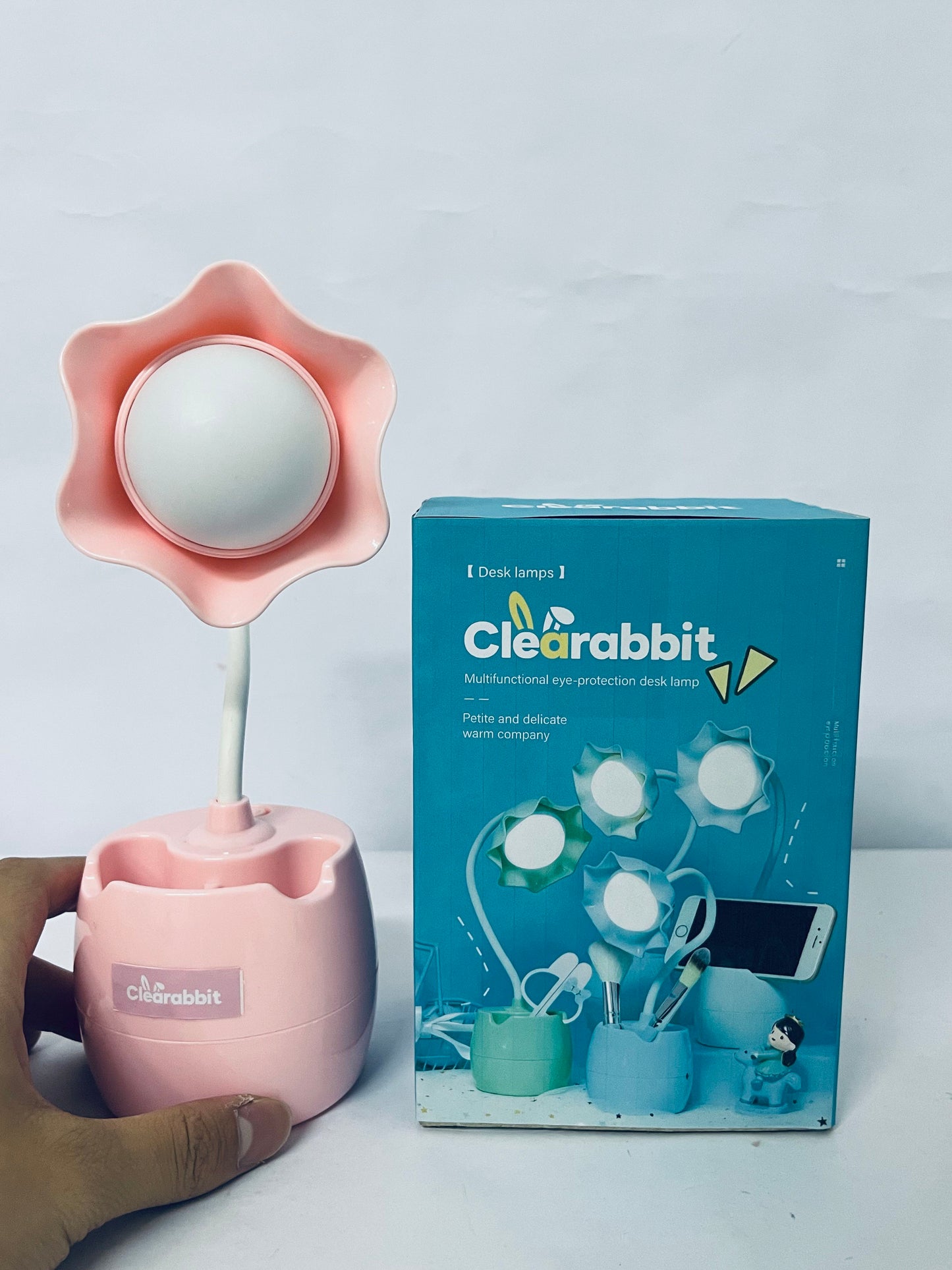 Clearabbit Luminaries Flower Desk Lamp for Bedroom,‎ LED Bedside Lamp Flexible Silicone Gooseneck Nightstand Lamp for Living Room Office Reading Kids Gift