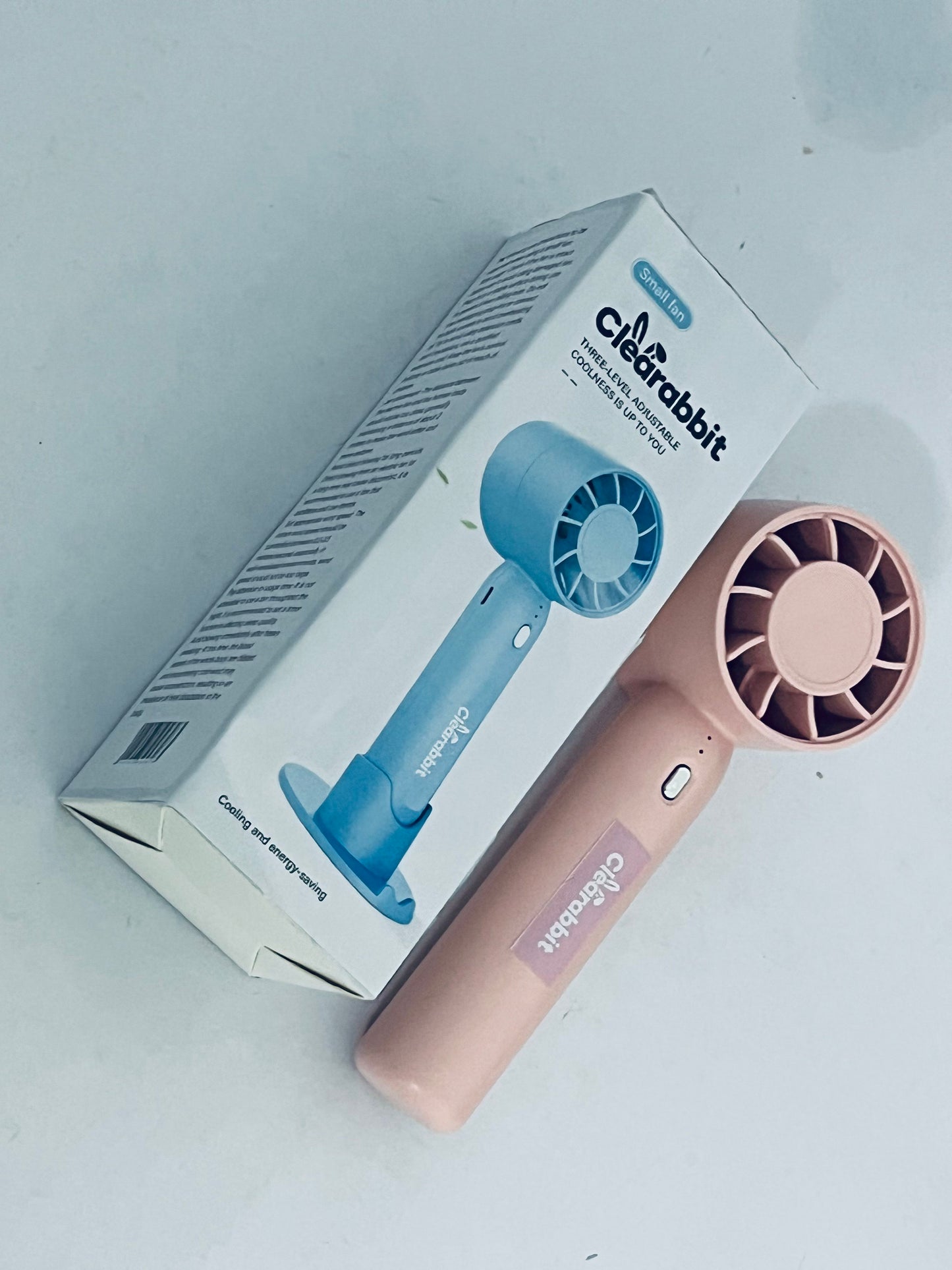 Clearabbit Electric fans Mini Portable Fan, USB Personal Handheld Fan with 3-Speed Cooling Wind Rechargeable Battery Operated Mini Pocket Design for Desktop/Travel/Outdoor/Vacation/Concerts