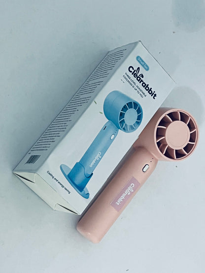 Clearabbit Electric fans Mini Portable Fan, USB Personal Handheld Fan with 3-Speed Cooling Wind Rechargeable Battery Operated Mini Pocket Design for Desktop/Travel/Outdoor/Vacation/Concerts