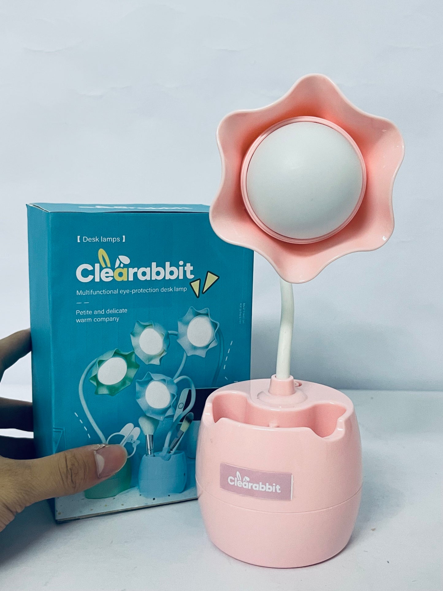 Clearabbit Luminaries Flower Desk Lamp for Bedroom,‎ LED Bedside Lamp Flexible Silicone Gooseneck Nightstand Lamp for Living Room Office Reading Kids Gift