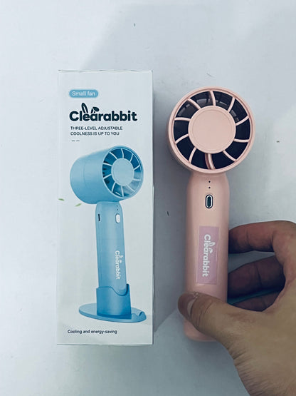 Clearabbit Electric fans Mini Portable Fan, USB Personal Handheld Fan with 3-Speed Cooling Wind Rechargeable Battery Operated Mini Pocket Design for Desktop/Travel/Outdoor/Vacation/Concerts