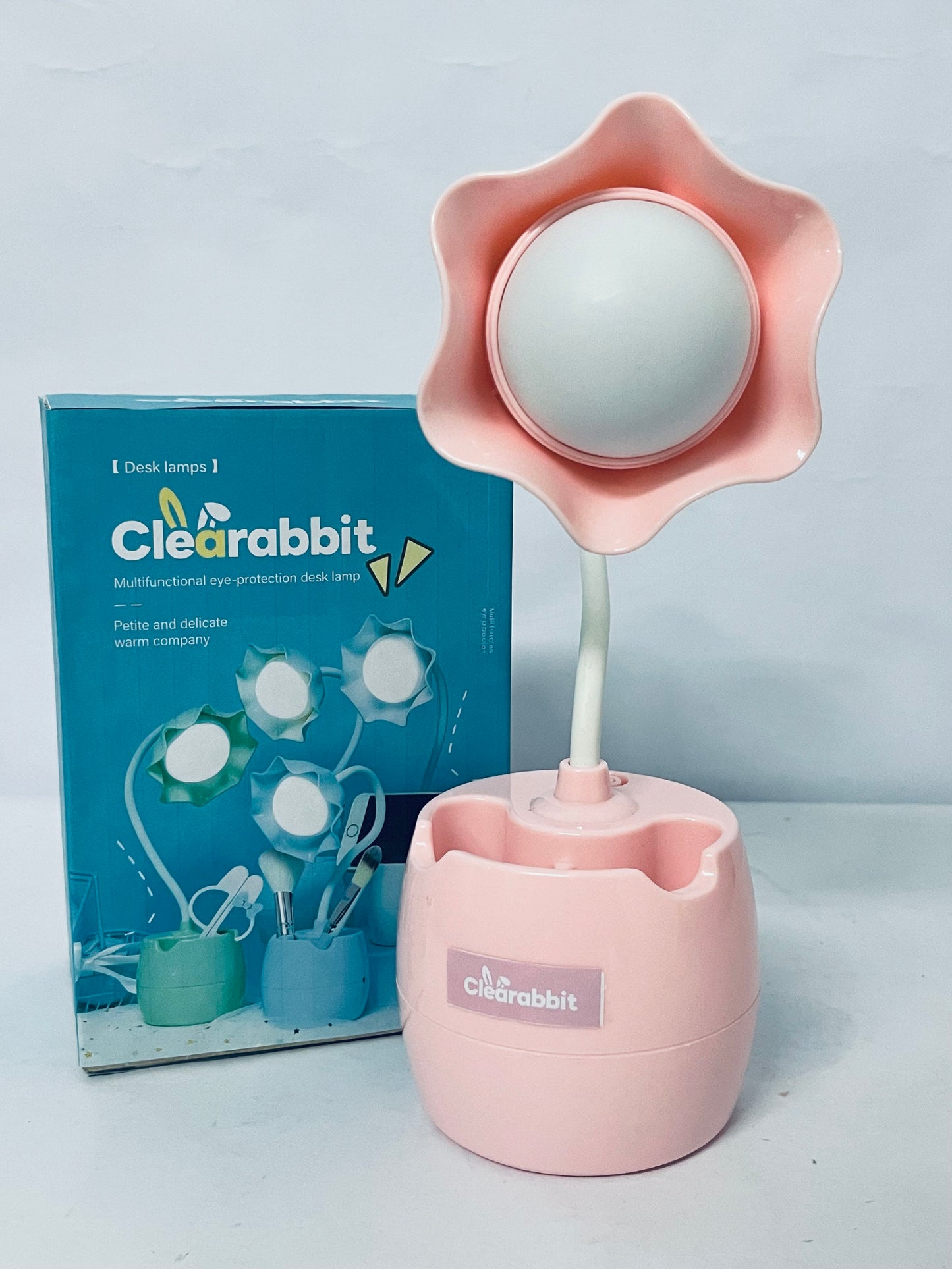 Clearabbit Luminaries Flower Desk Lamp for Bedroom,‎ LED Bedside Lamp Flexible Silicone Gooseneck Nightstand Lamp for Living Room Office Reading Kids Gift