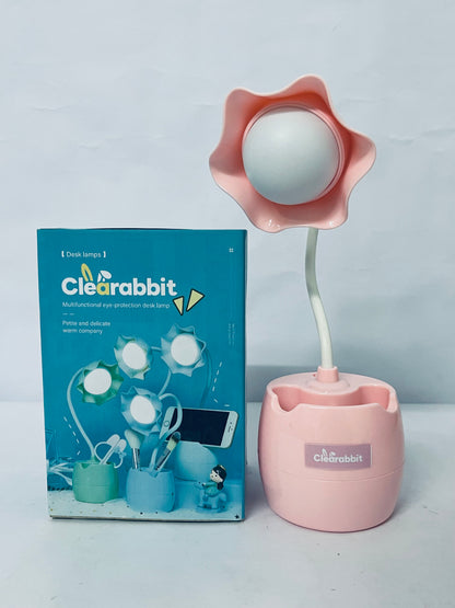 Clearabbit Luminaries Flower Desk Lamp for Bedroom,‎ LED Bedside Lamp Flexible Silicone Gooseneck Nightstand Lamp for Living Room Office Reading Kids Gift