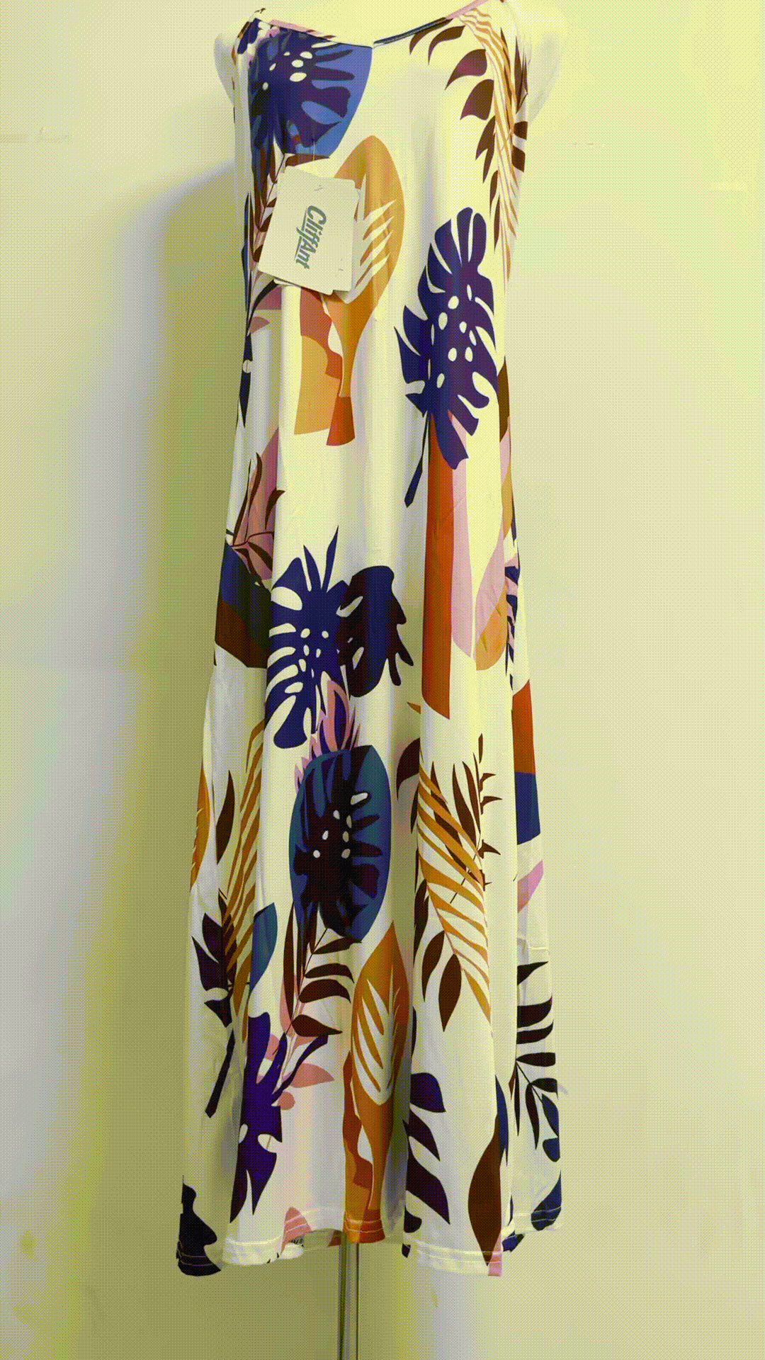 CliffAnt Women's Summer dress Thin Shoulder Strap Sleeveless V-neck