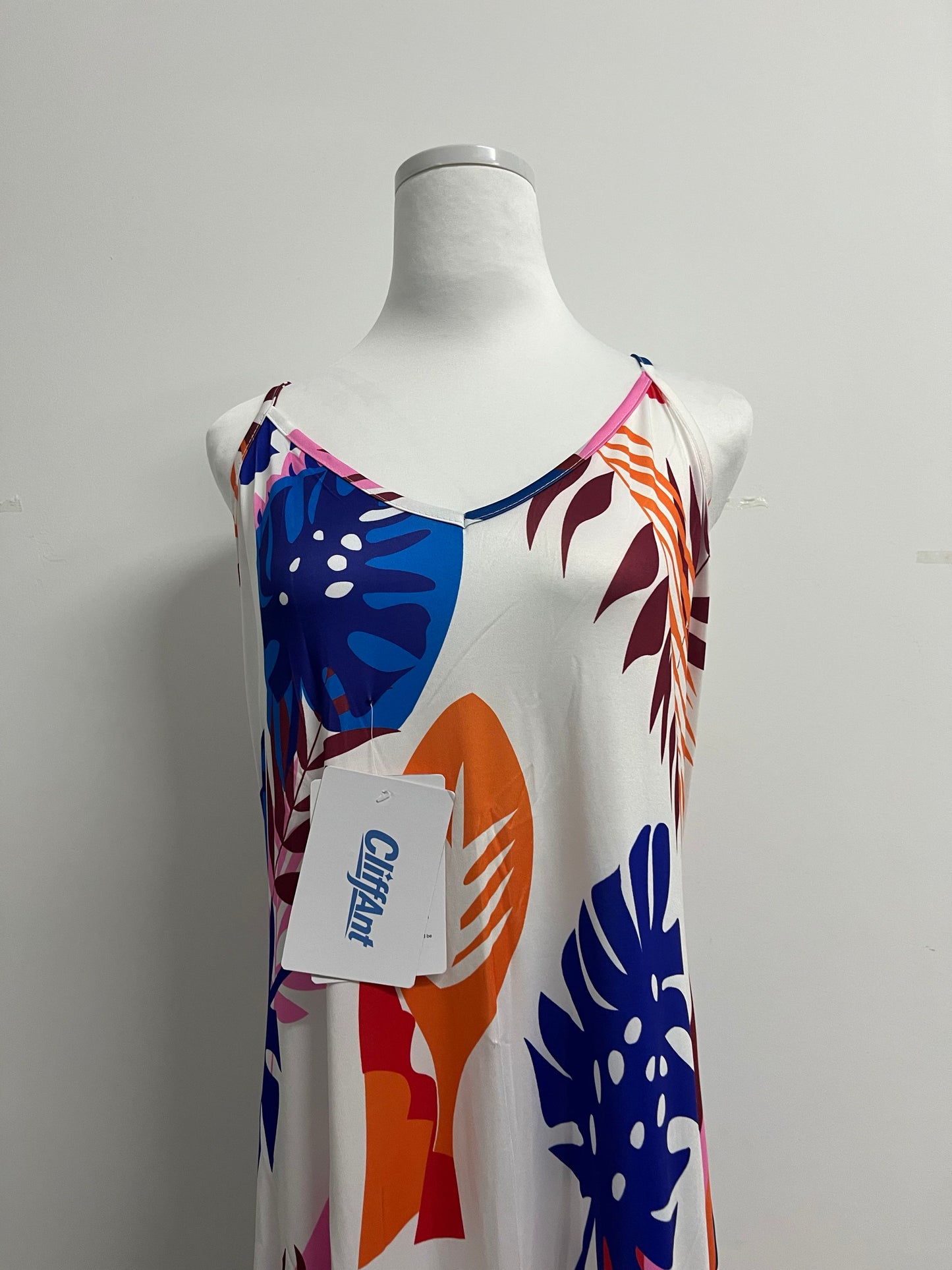 CliffAnt Women's Summer dress Thin Shoulder Strap Sleeveless V-neck