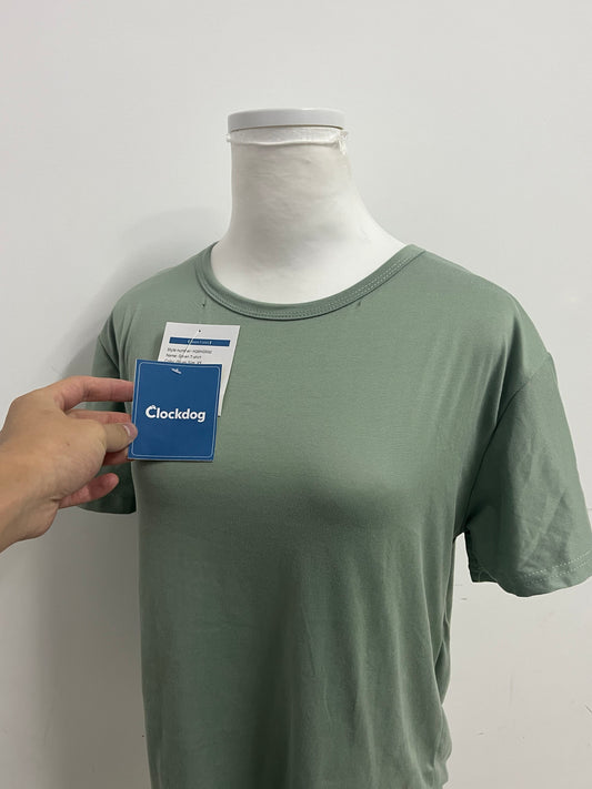 Clockdog Comfortable Skin-Friendly Solid Color Crew Neck Short-Sleeve T-Shirt