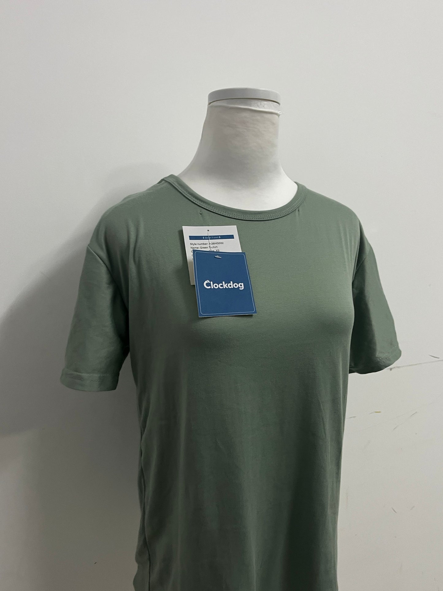 Clockdog Comfortable Skin-Friendly Solid Color Crew Neck Short-Sleeve T-Shirt