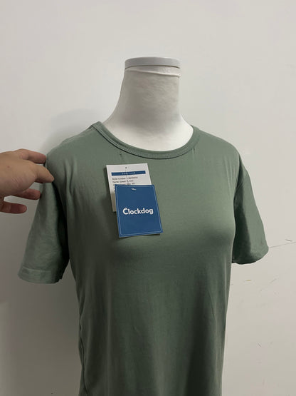 Clockdog Comfortable Skin-Friendly Solid Color Crew Neck Short-Sleeve T-Shirt