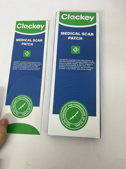 Clockey Medical dressings(6 Pack),Scar Tape For Surgical Scars- Healing Keloid, C-Section and Tummy Tuck,Burn, Acne- Reusable Tape Strips- 6 Pack
