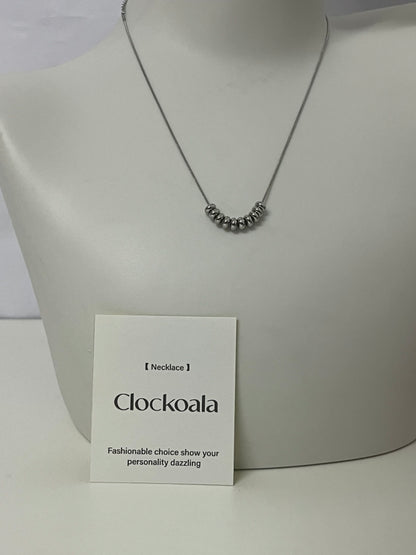 【Clockoala Curved Beaded Necklace】—— Minimalist Shiny Ornament to Highlight Personal Style