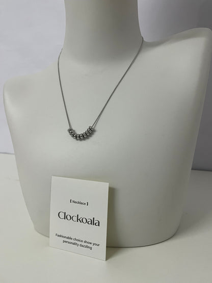 【Clockoala Curved Beaded Necklace】—— Minimalist Shiny Ornament to Highlight Personal Style