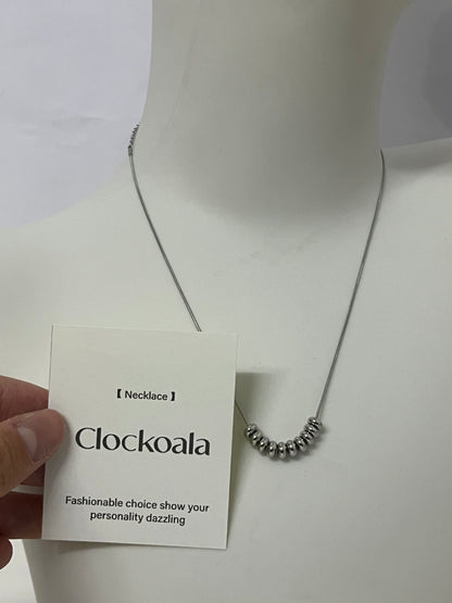 【Clockoala Curved Beaded Necklace】—— Minimalist Shiny Ornament to Highlight Personal Style