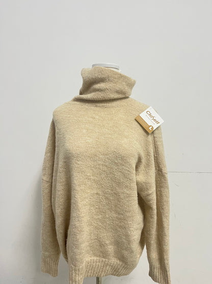 【CloSelf Khaki Turtleneck Knitted Sweater】——Cozy & Stylish Top for Daily Comfort