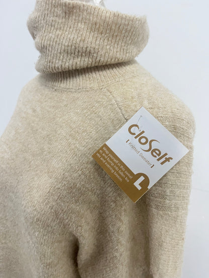 【CloSelf Khaki Turtleneck Knitted Sweater】——Cozy & Stylish Top for Daily Comfort