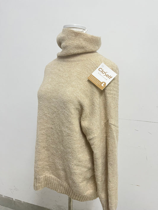 【CloSelf Khaki Turtleneck Knitted Sweater】——Cozy & Stylish Top for Daily Comfort