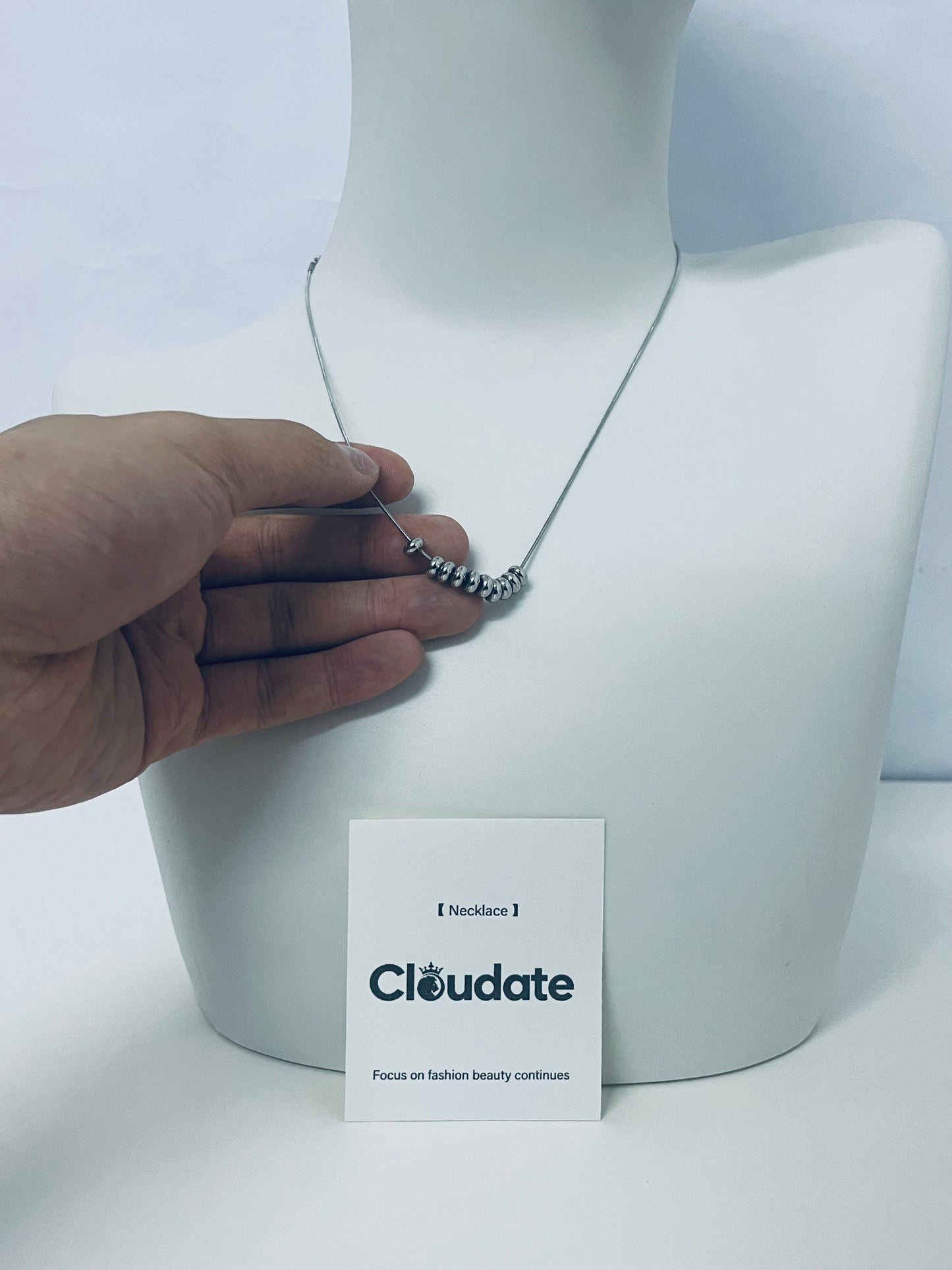 Cloudate Minimalist Beaded Clavicle Necklace Low-Key & Premium Daily Outfit Accessory