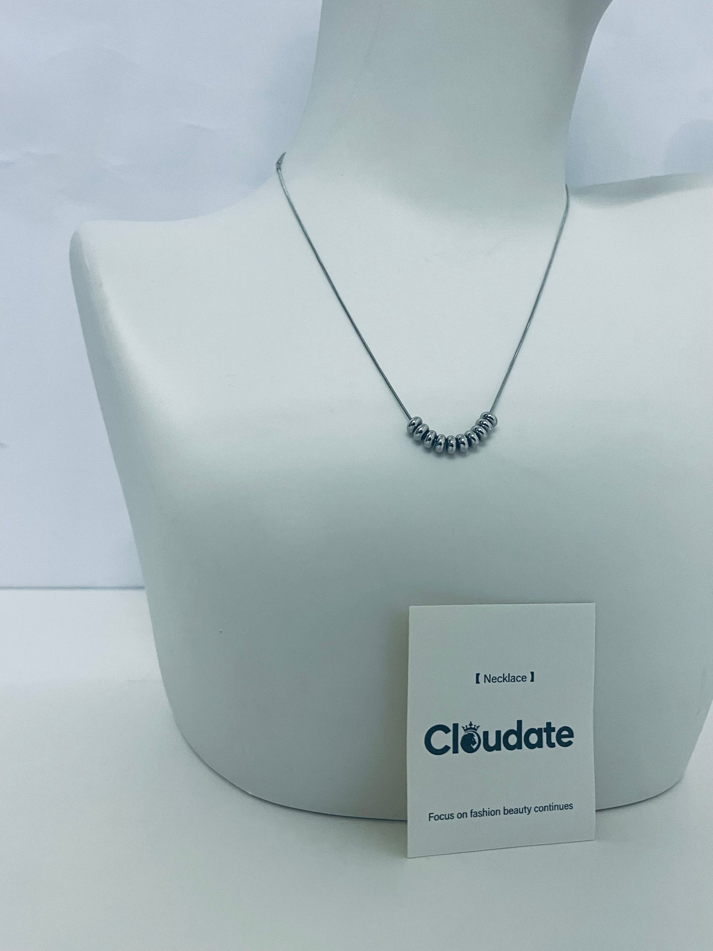 Cloudate Minimalist Beaded Clavicle Necklace Low-Key & Premium Daily Outfit Accessory