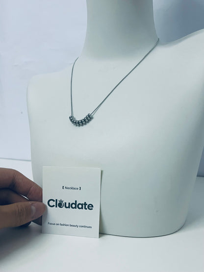 Cloudate Minimalist Beaded Clavicle Necklace Low-Key & Premium Daily Outfit Accessory