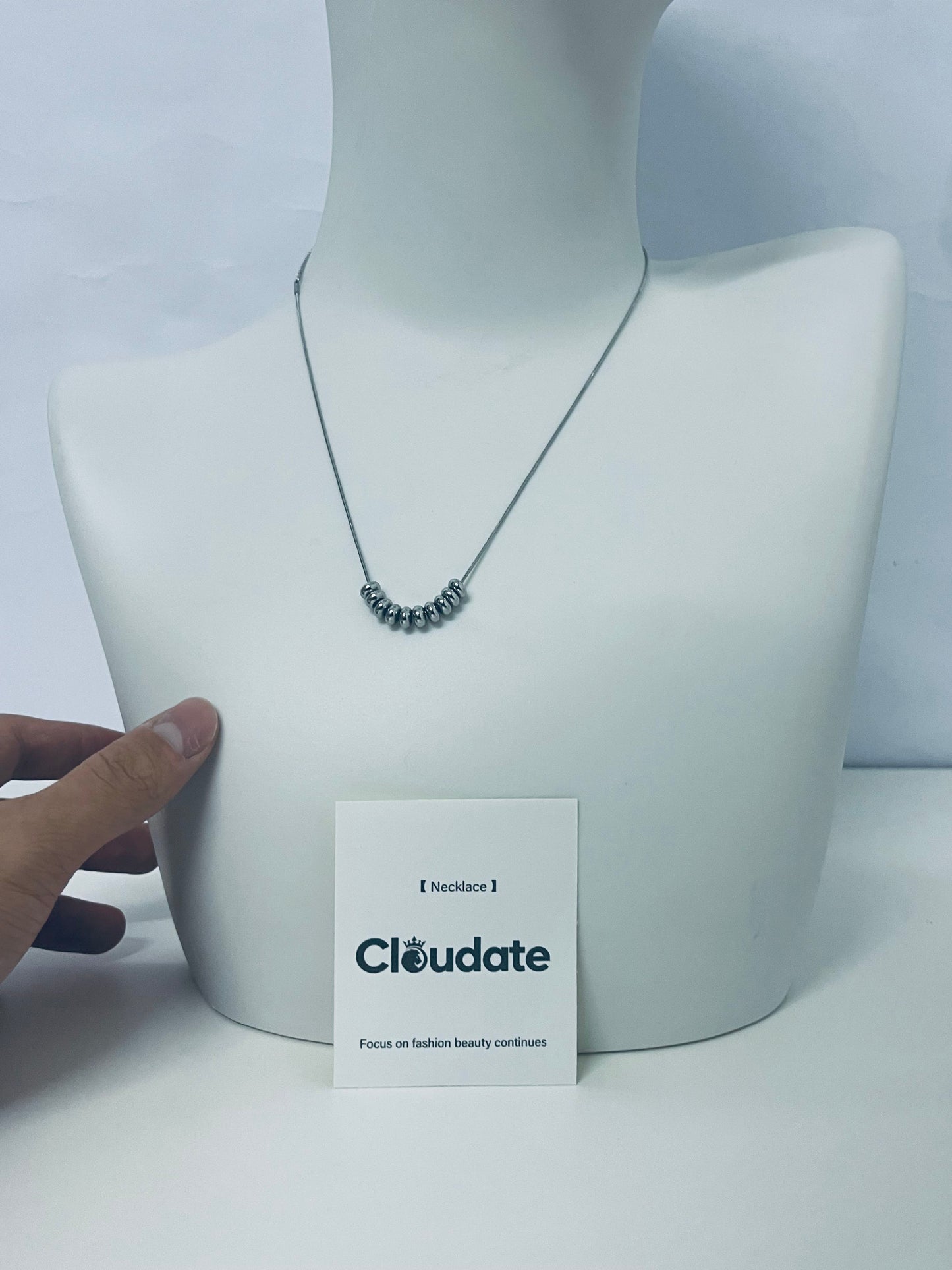 Cloudate Minimalist Beaded Clavicle Necklace Low-Key & Premium Daily Outfit Accessory