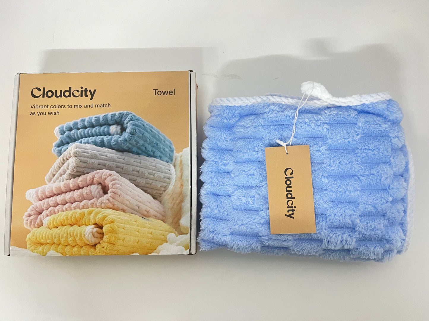 【Cloudcity Plush Ribbed Towel】—— Soft & Colorful Daily Essentials